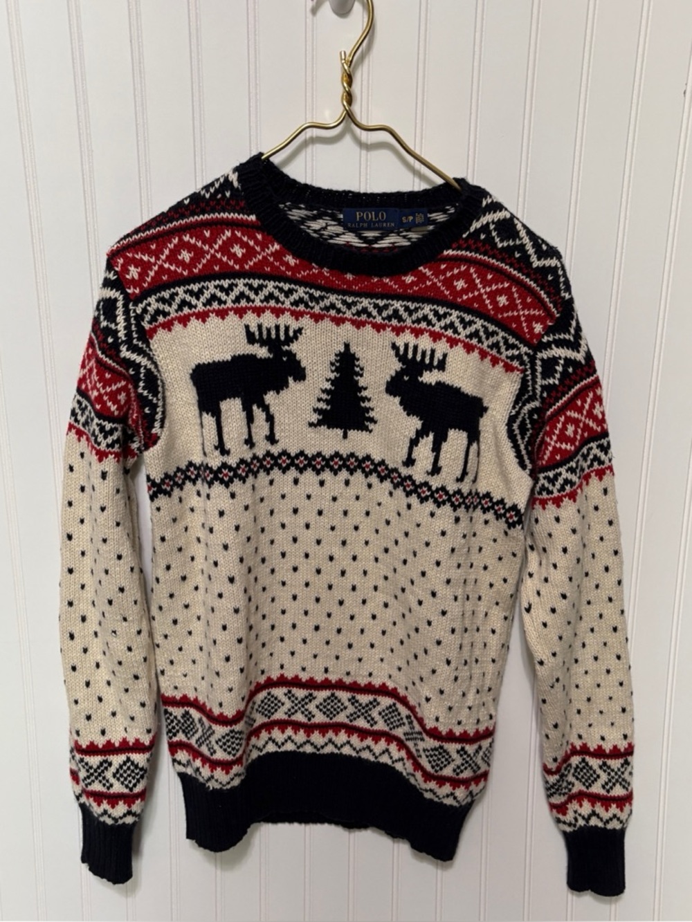 POLO RALPH LAUREN Vintage Lauren Moose Angora Cashmere Sweater Mens Size Small